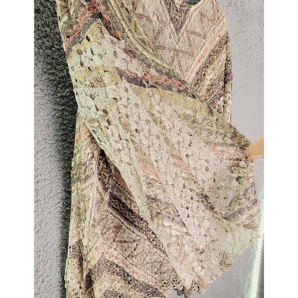 Brittany Black Women's 1X Tunic Top Lined Lacy Top Flared Long Sleeves Vintage - Picture 11 of 13